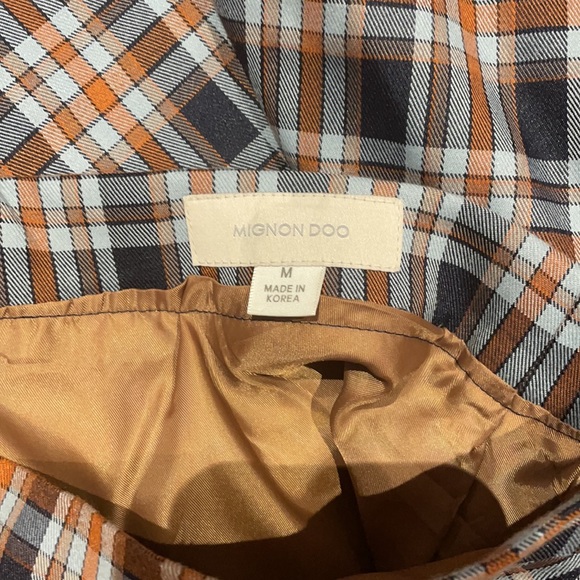 Plaid Midi Skirt with Ruffle Side/Hem - Picture 6 of 6